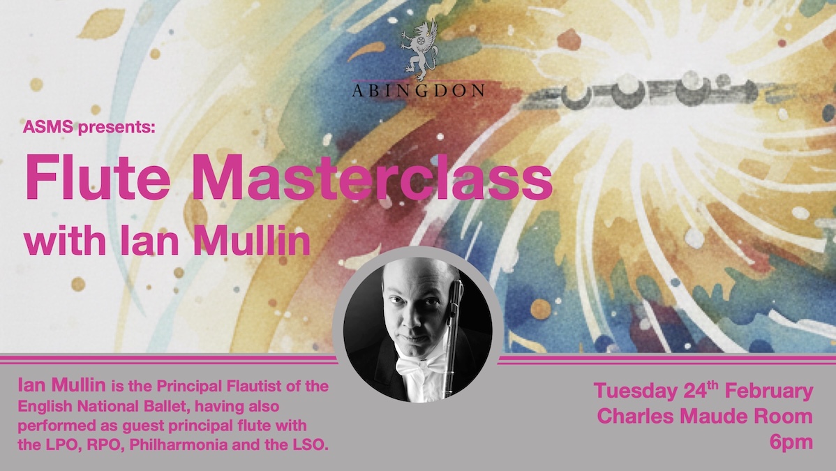 Music Society Flute Masterclass with Ian Mullin