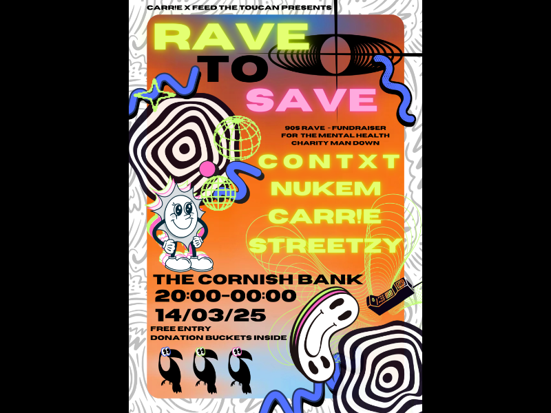 Carrie X Feed The Toucan Presents: Rave To Save