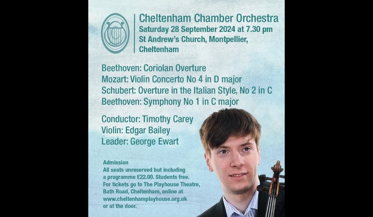 Cheltenham Chamber Orchestra September concert