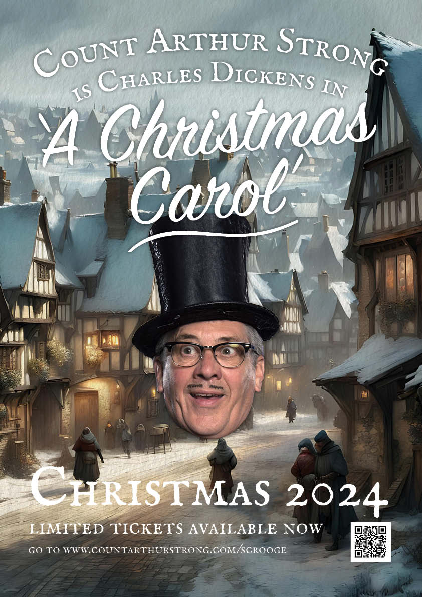 COUNT ARTHUR STRONG IS CHARLES DICKENS IN 'A CHRISTMAS CAROL'