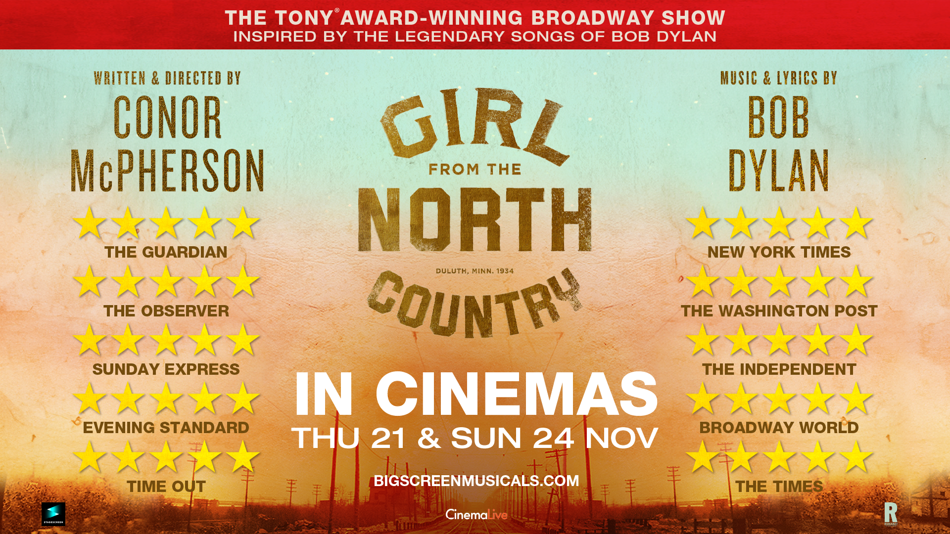 GIRL FROM THE NORTH COUNTRY - CINEMA LIVE