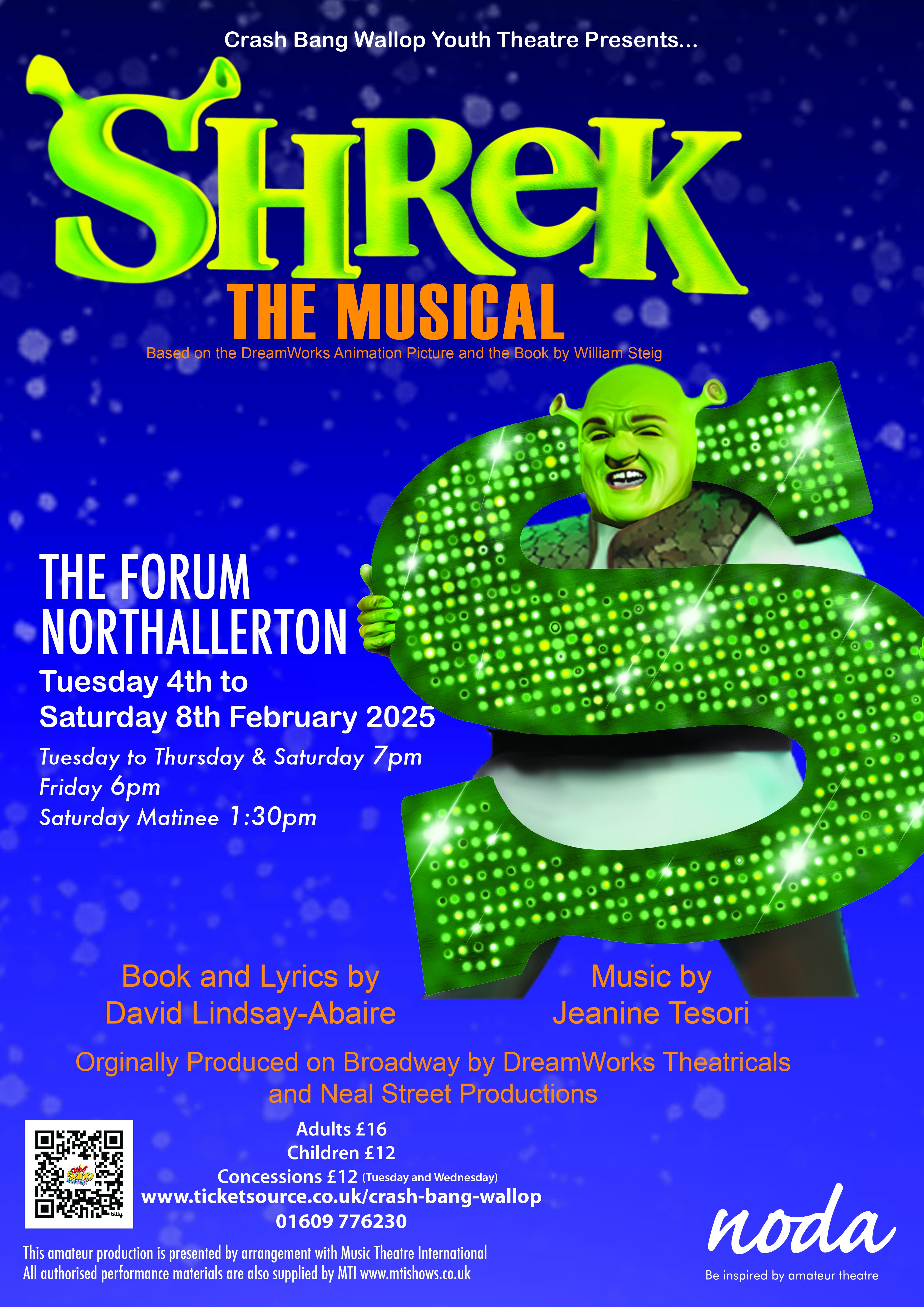 SHREK THE MUSICAL - CRASH BANG WALLOP YOUTH THEATRE