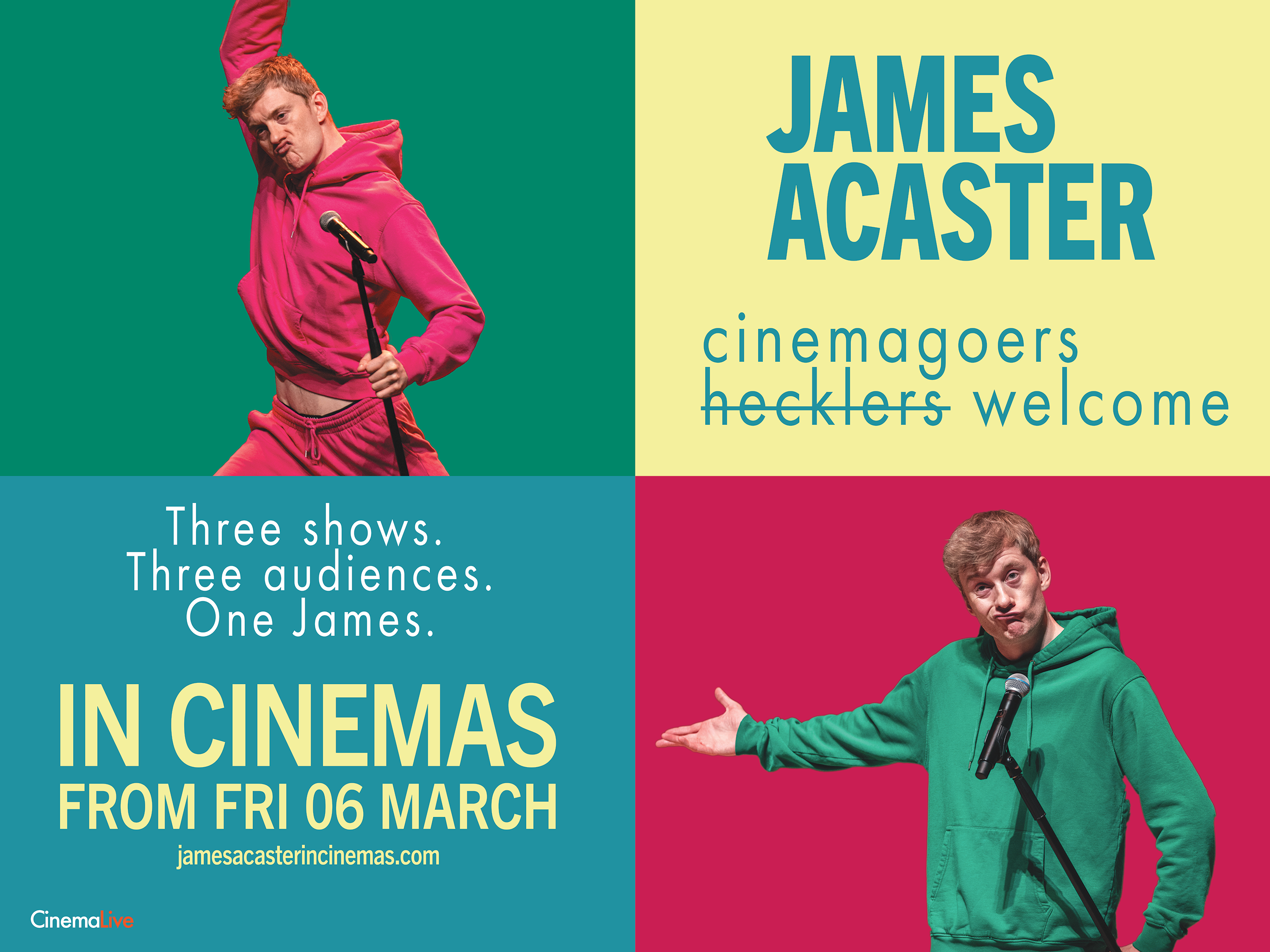 JAMES ACASTER: CINEMAGOERS WELCOME