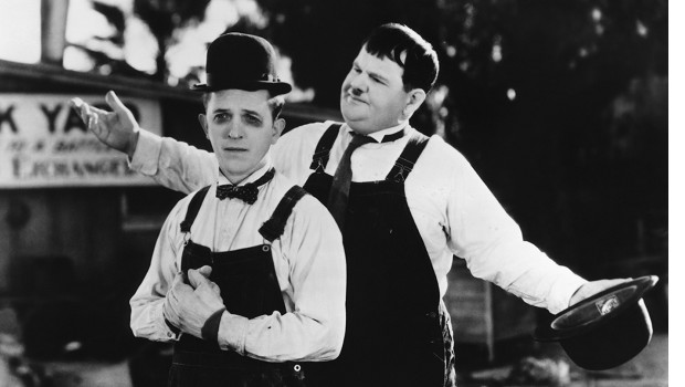 Laurel and Hardy at work!