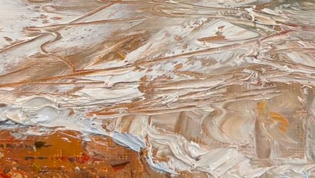 Seascape palette knife oil painting workshop