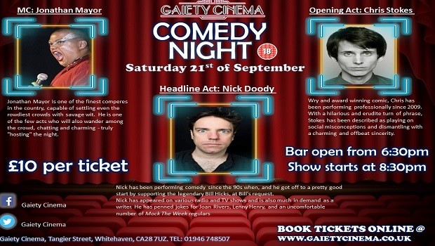 The Gaiety Comedy Night, Sep 21st 2019