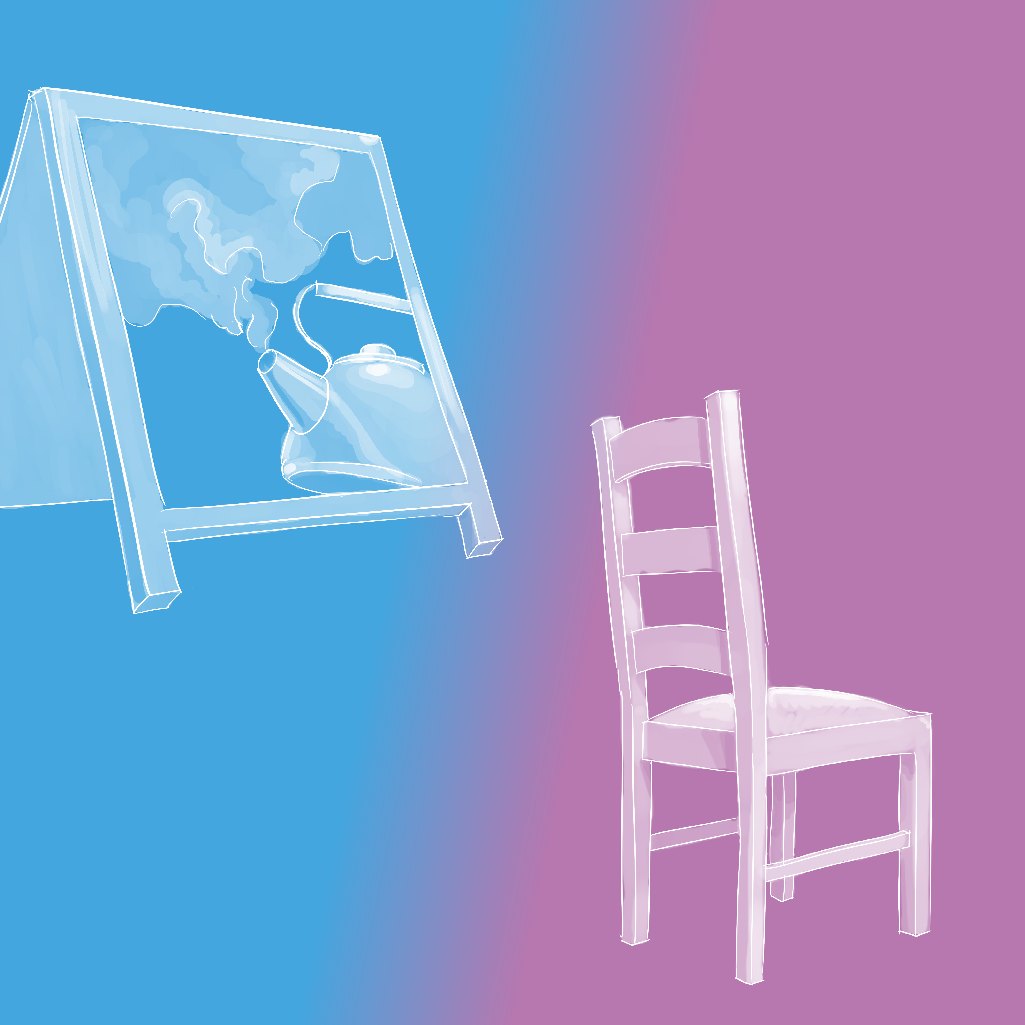 A Churchill Evening: Blue Kettle / This is a Chair