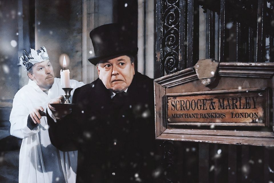 James Whitby and Trev Clarke in A Christmas Carol, 2024