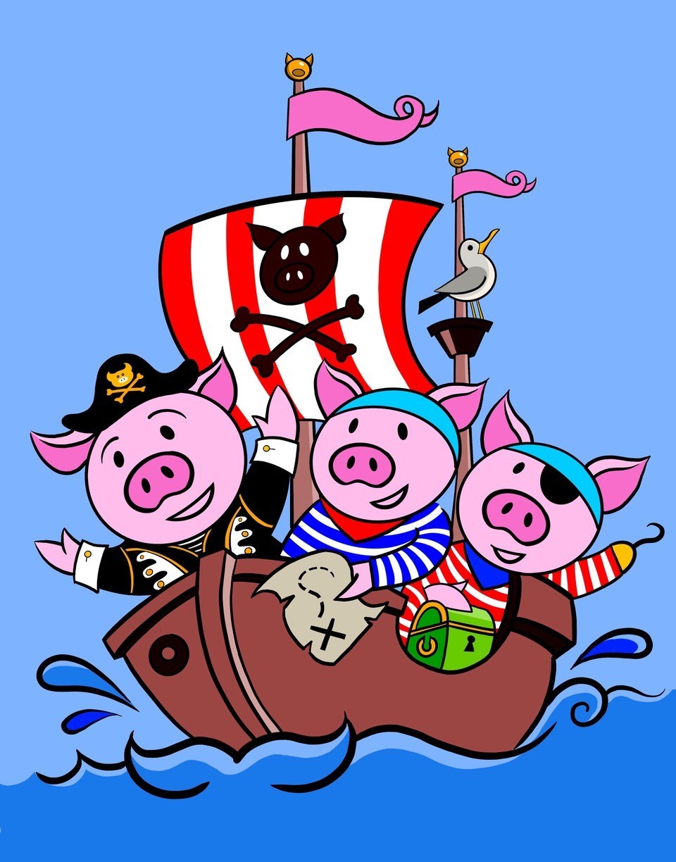 Three Little Pirate Pigs!