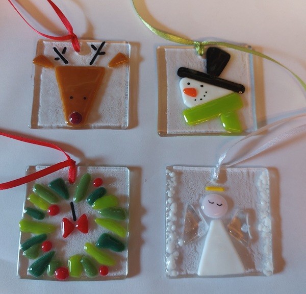 Fused Glass Christmas Decorations