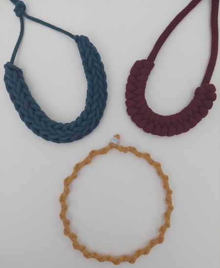 Macrame & Finger Knitted Necklaces
