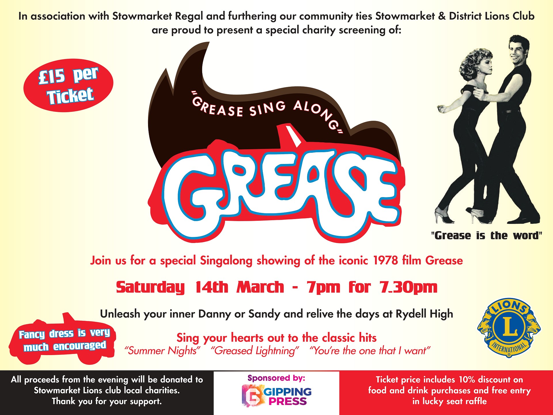 Charity Screening - Grease Sing-along